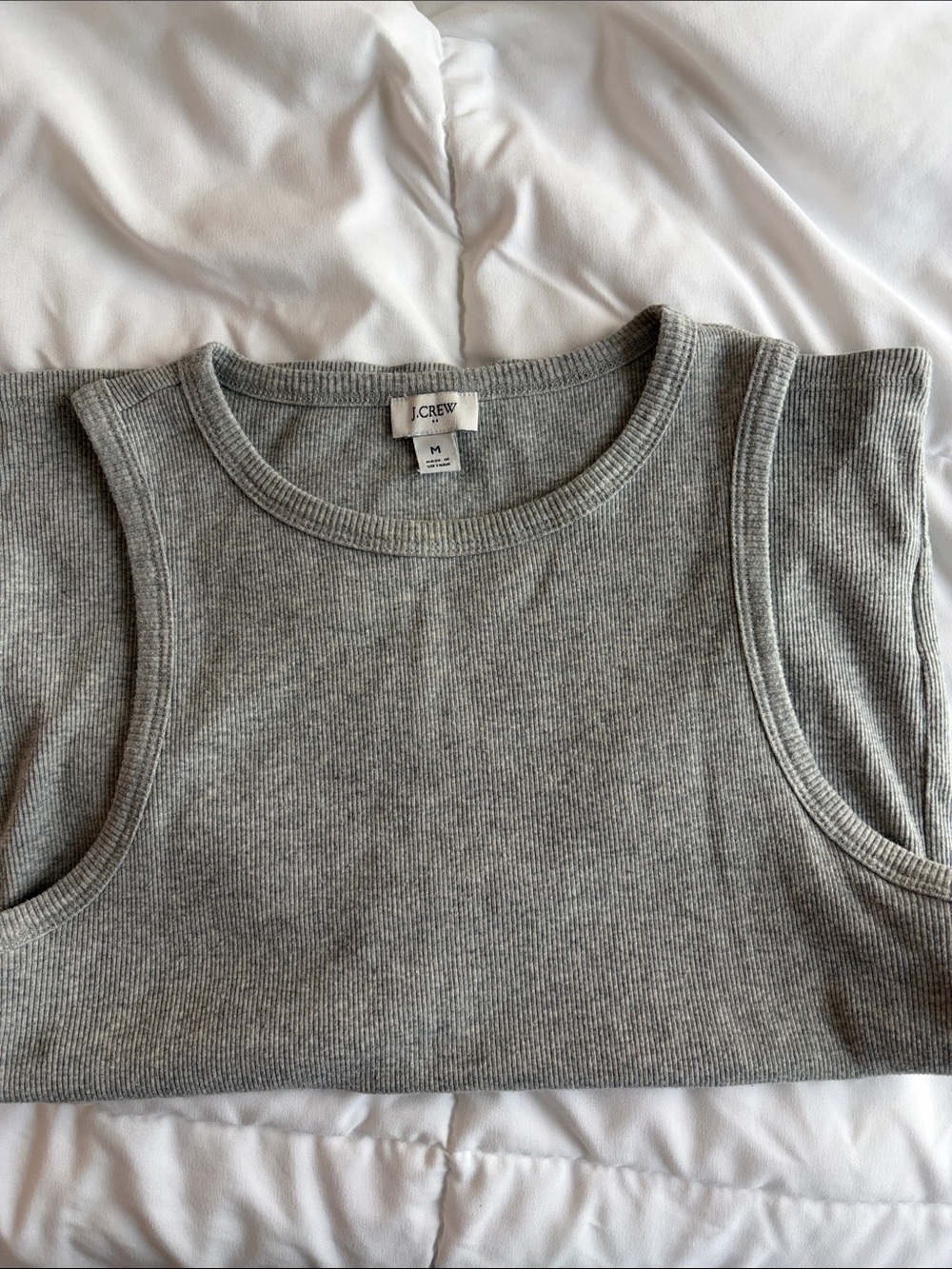 J. Crew Kids Gray Ribbed Tank Top - Heather Gray